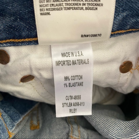 AGOLDE Riley High Rise Straight Crop Jeans in Blue Rock 26 - Picture 7 of 7